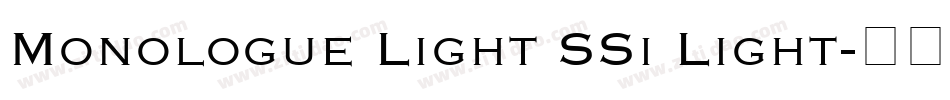 Monologue Light SSi Light字体转换